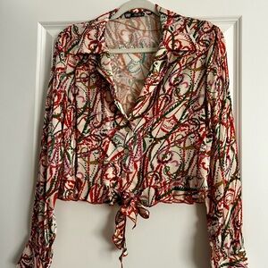 Zara Multicolor Patterned Blouse